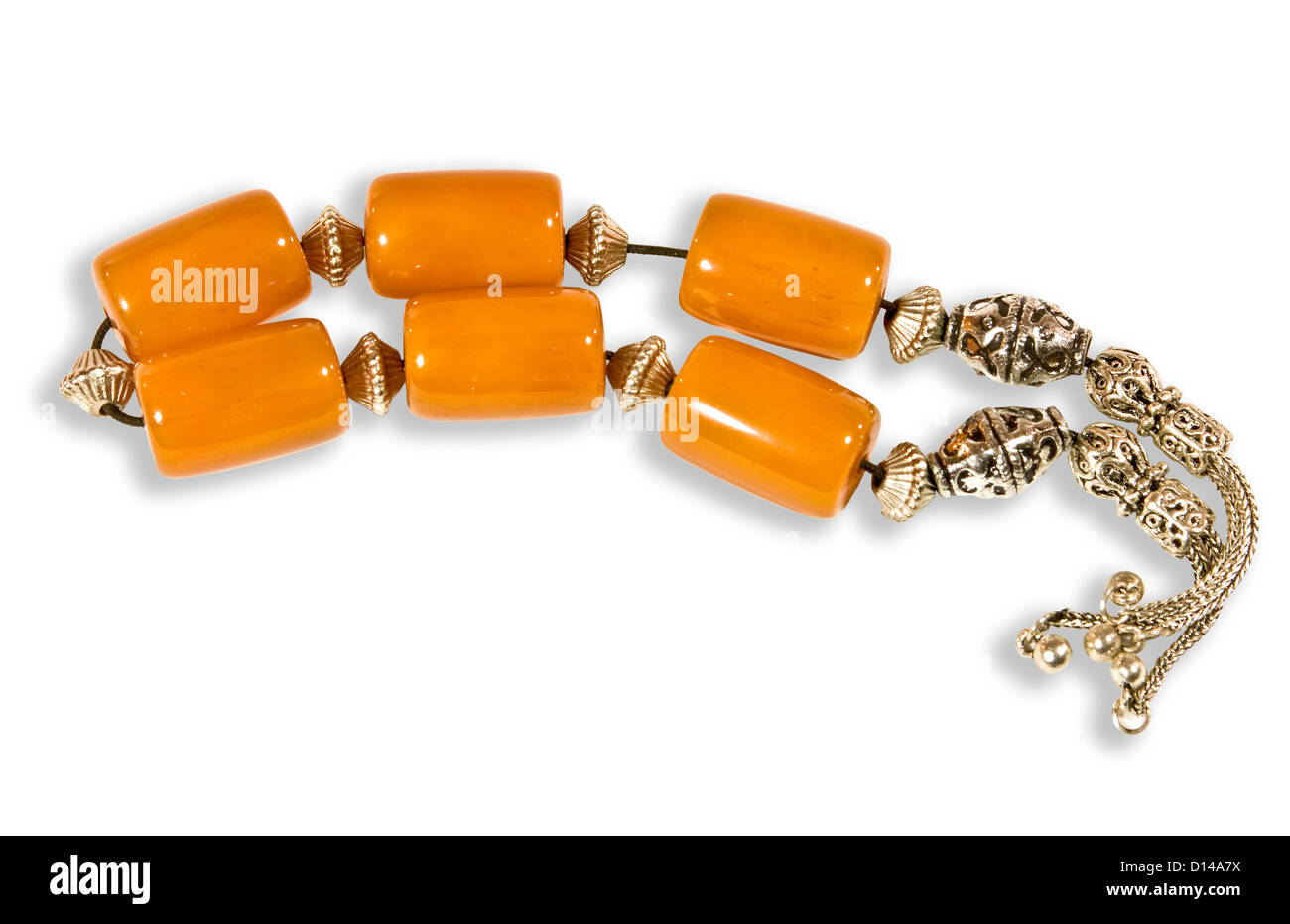 Dekorative traditionellen Rosenkranz isoliert Stockfoto