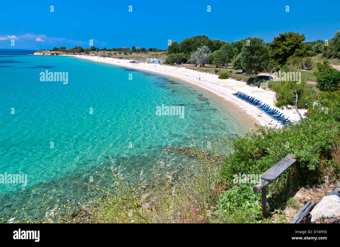Malerischen Strand von Agios Ioannis auf Chalkidiki in Griechenland Stockfoto
