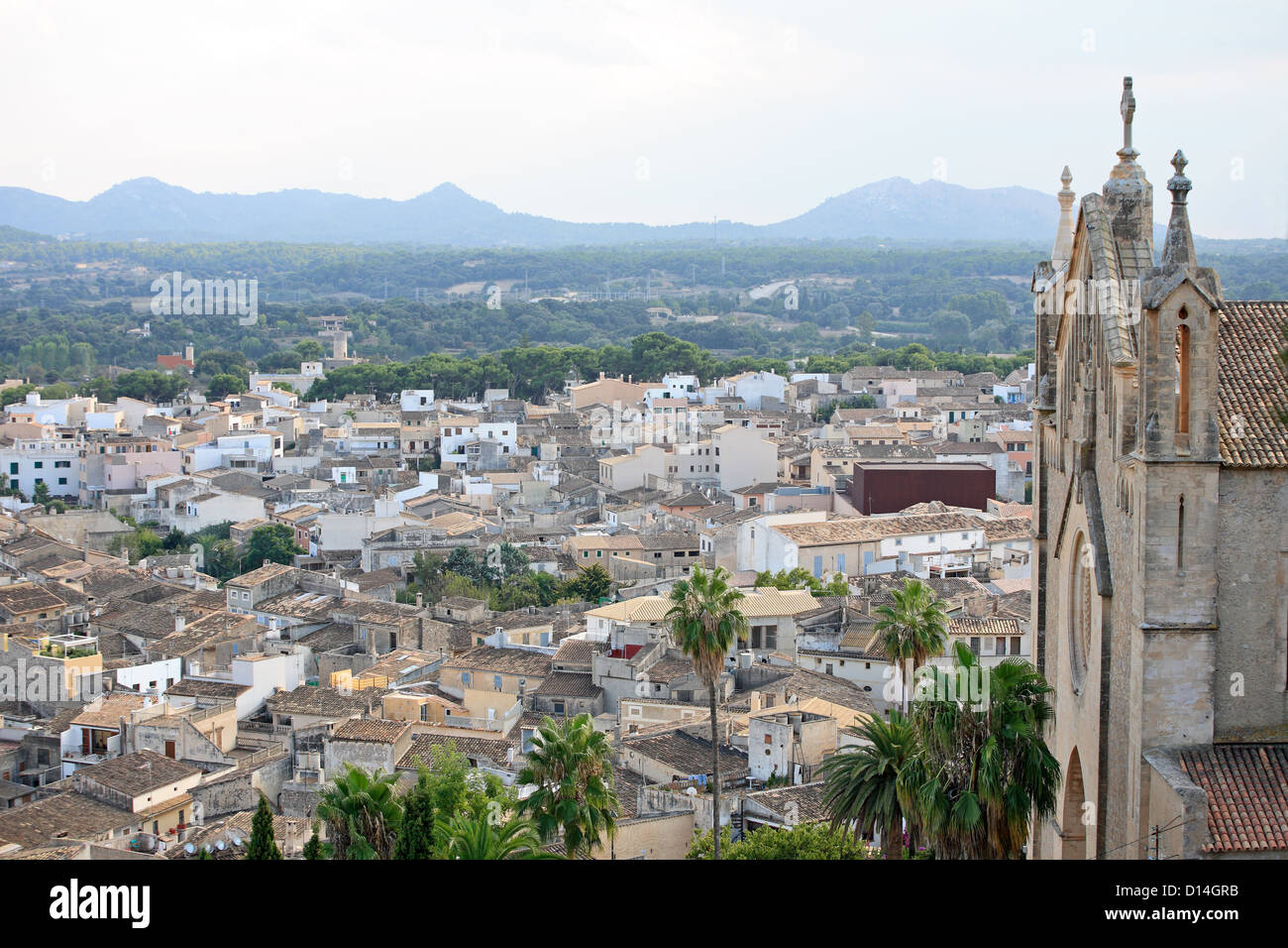 Arta, Mallorca, Spanien, mit Blick auf die Stadt Arta Stockfoto