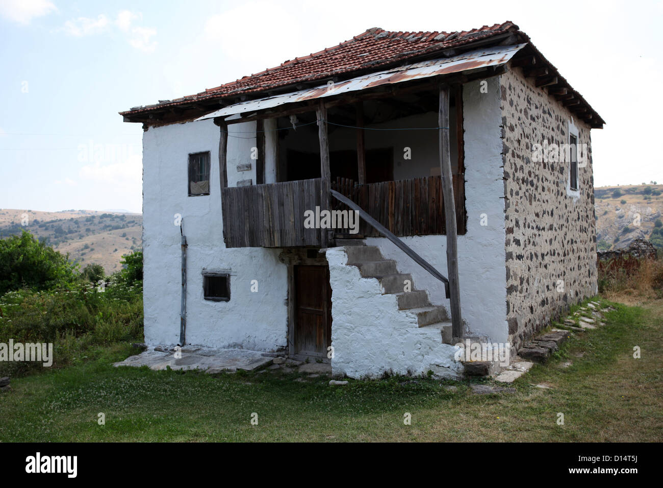 Haus in Mariovo Region, Mazedonien Stockfoto
