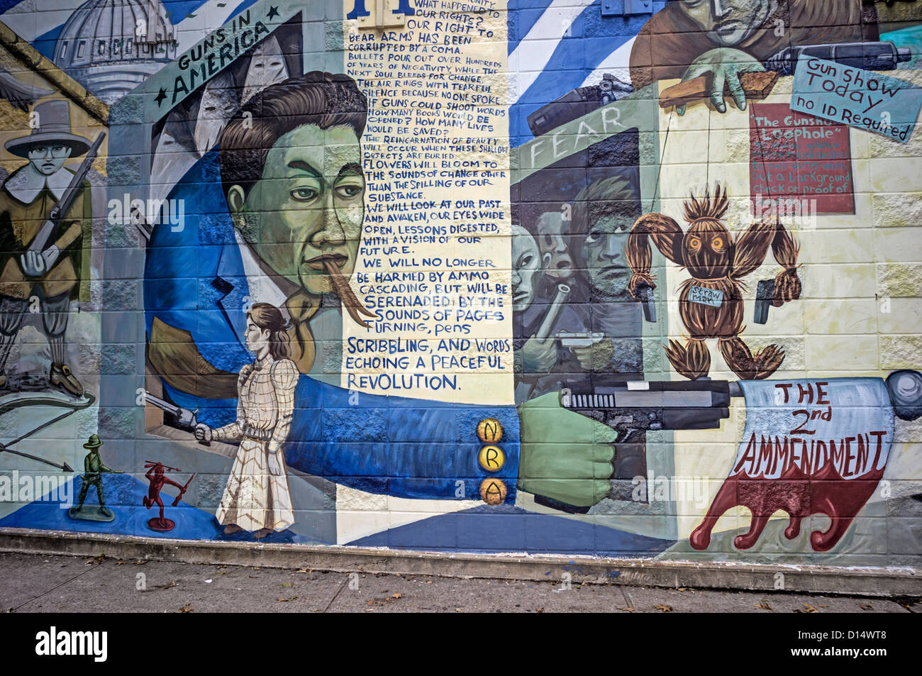 Wandmalerei in Crown Heights, Brooklyn, New York City, Stockfoto