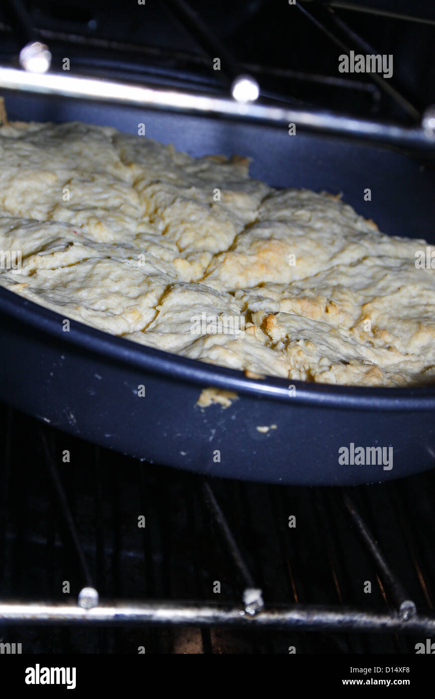 Bild der hausgemachte Keks im Ofen kochen Stockfoto
