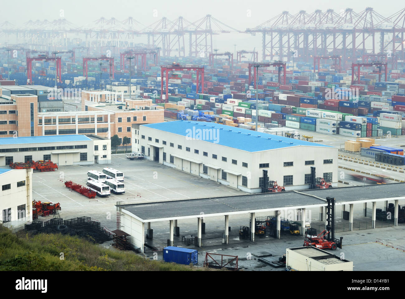 Shanghai-Yangshan Deep Water - Hafen Stockfoto