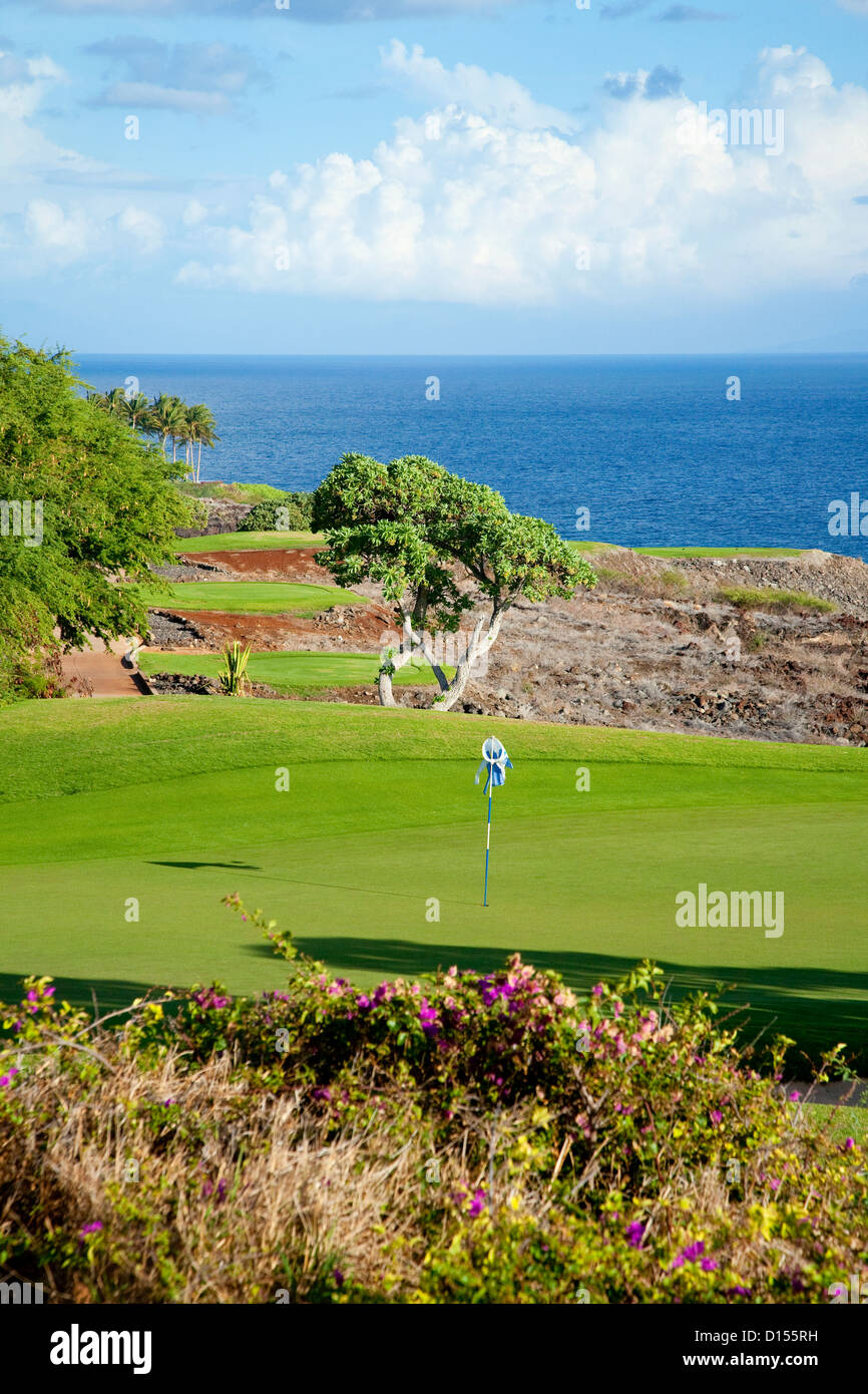 Hawaii, Lanai, die Herausforderung auf Manele Golfplatz. Stockfoto