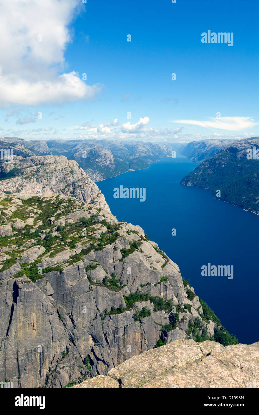 Lysefjord in Norwegen Stockfoto