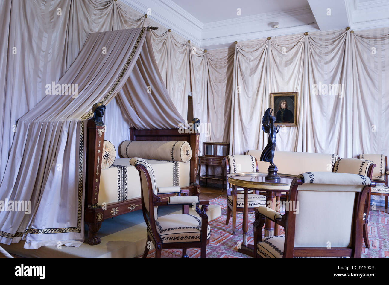 NAPOLEONS SCHLAFZIMMER MALMAISON RUEIL-MALMAISON FRANKREICH Stockfoto