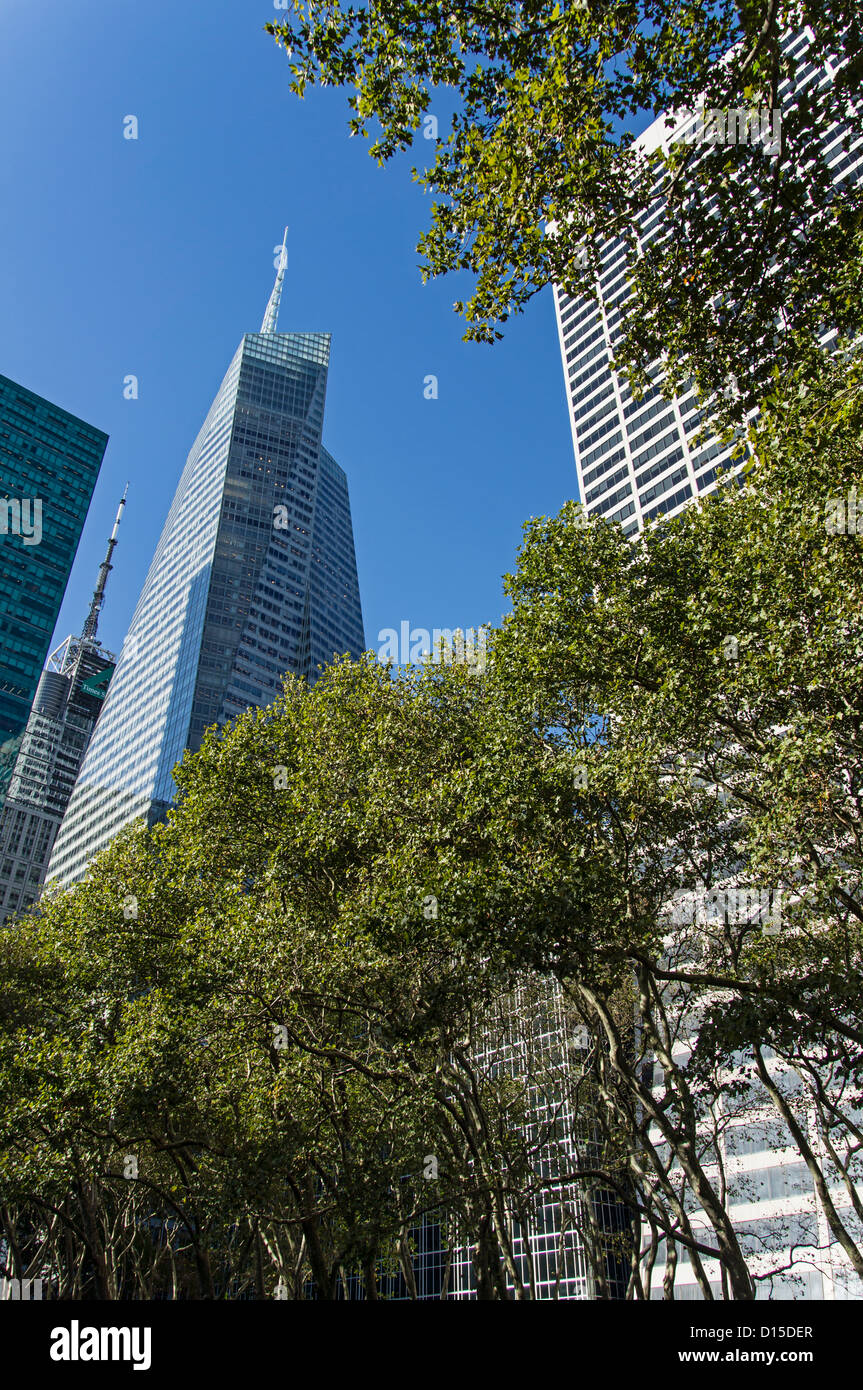 Bryant Park, Bank of America, W.R. Grace building, Midtown Manhattan, NYC Stockfoto