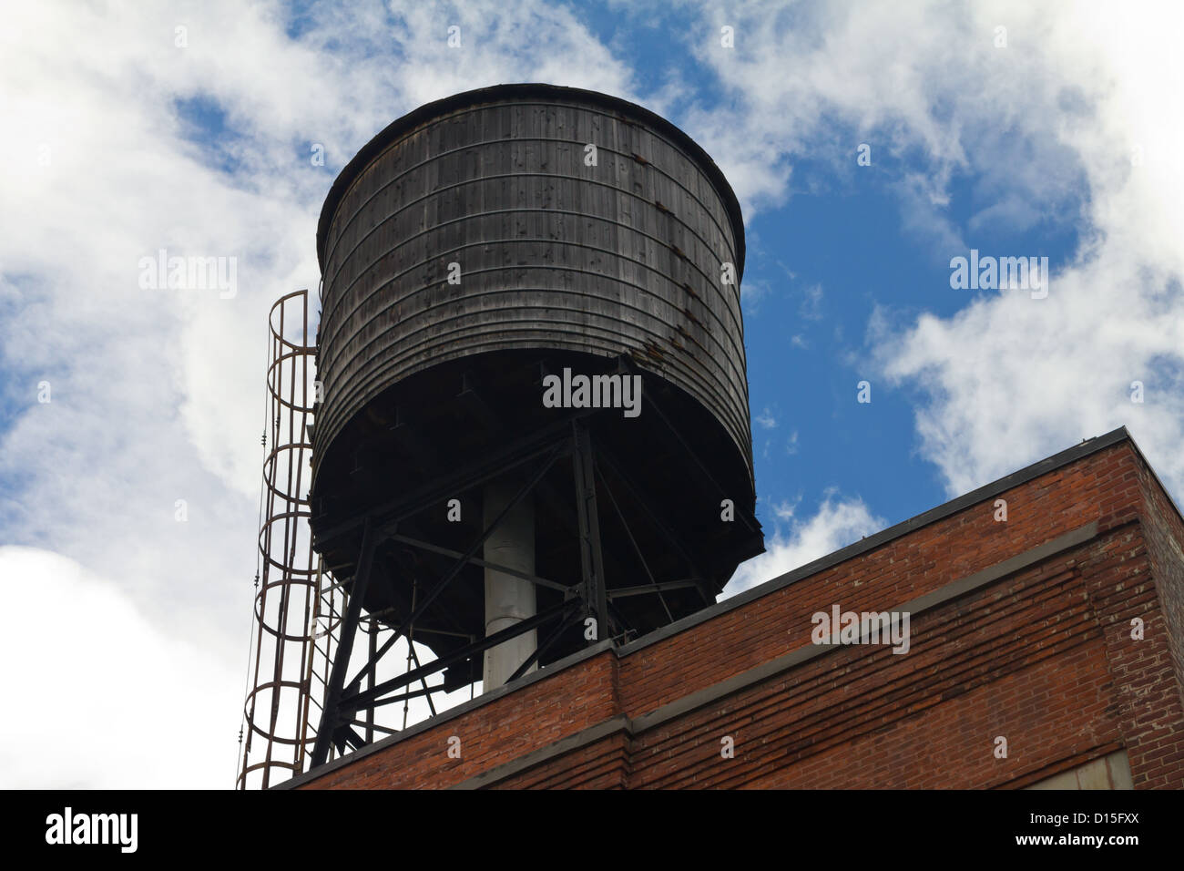 Vintage New York City Wasserturm Stockfoto