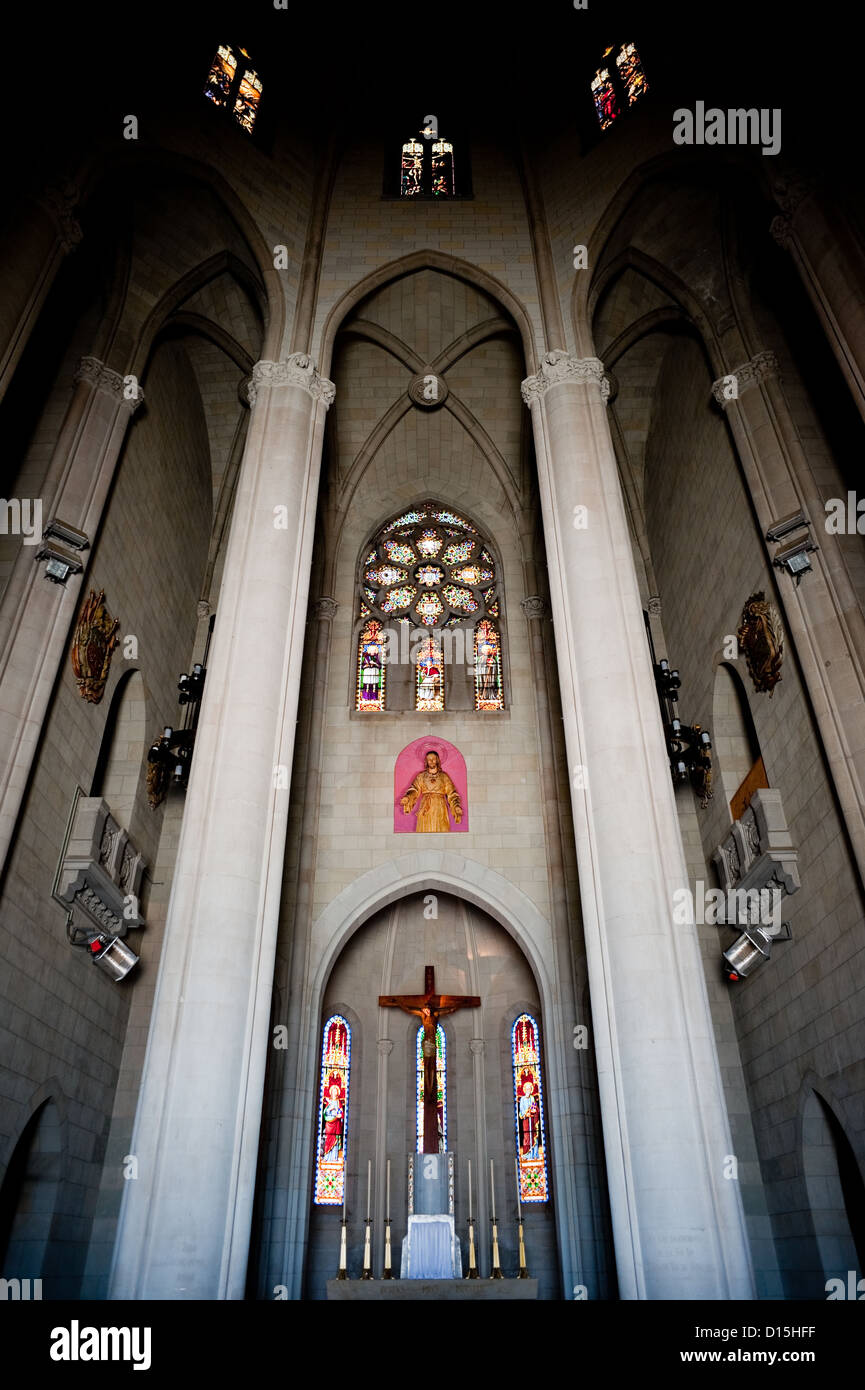 Barcelona, Spanien: Innere Expiatory Kirche des Heiligsten Herzens Jesu in Tibidabo Hügel Stockfoto