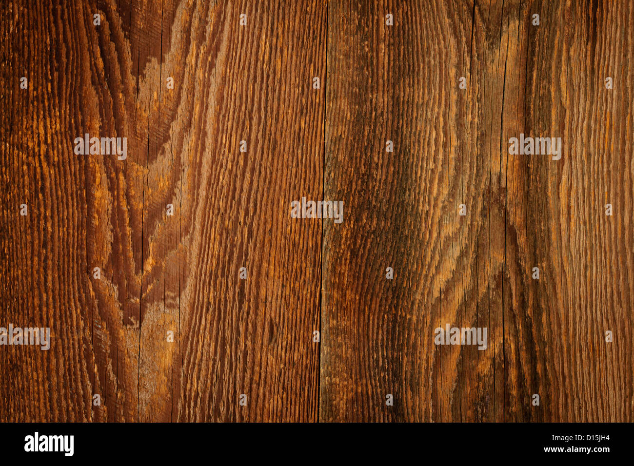 Braune rustikale Holzmaserung Textur als Hintergrund Stockfoto