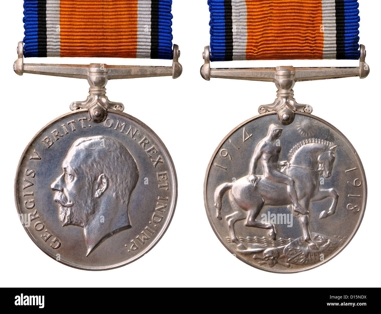 Ersten Weltkrieg britische 1914-18 Krieg Medaille Stockfoto