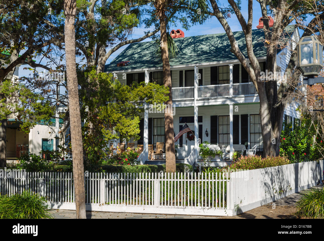 Historischen Lesesne House, Centre Street (die Hauptstraße) in der Innenstadt von Fernandina Beach, Amelia Island, Florida, USA Stockfoto