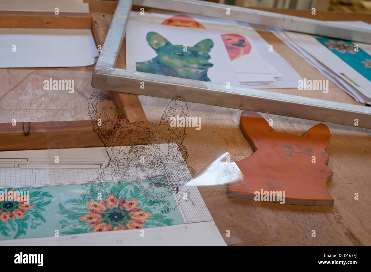 Künstler-Vorlagen für Ton-Fliesen-designs Stockfoto