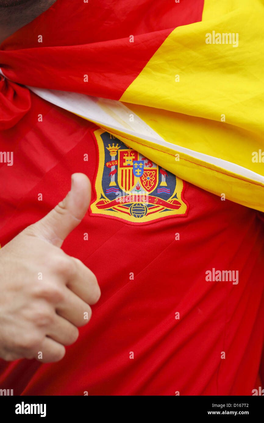 Spanische Fußball-fan Stockfoto