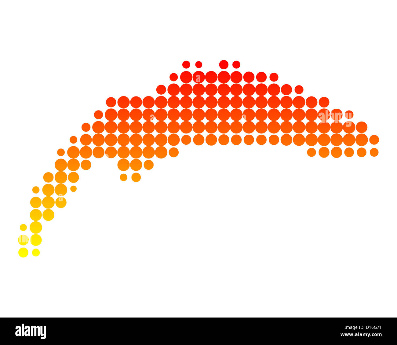 Karte des Genfer Sees Stockfoto
