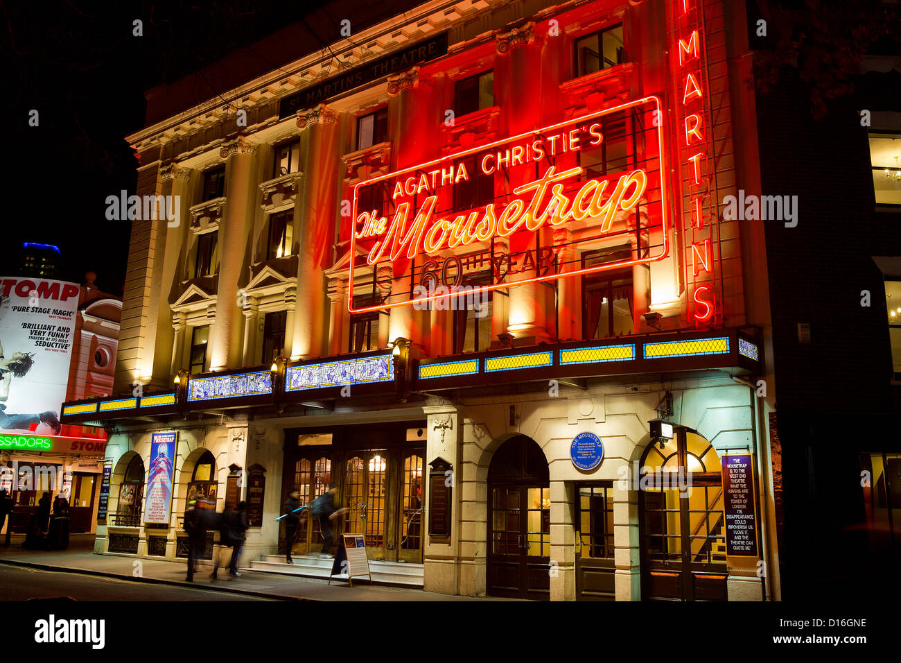 Die Mausefalle zeigen an der St. Martin Theatre in London Stockfoto