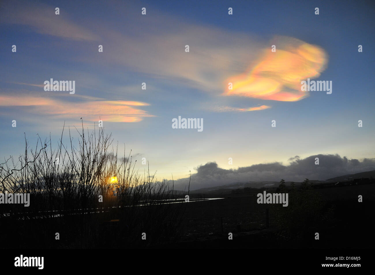 Mutter der Perle Wolken Stockfoto