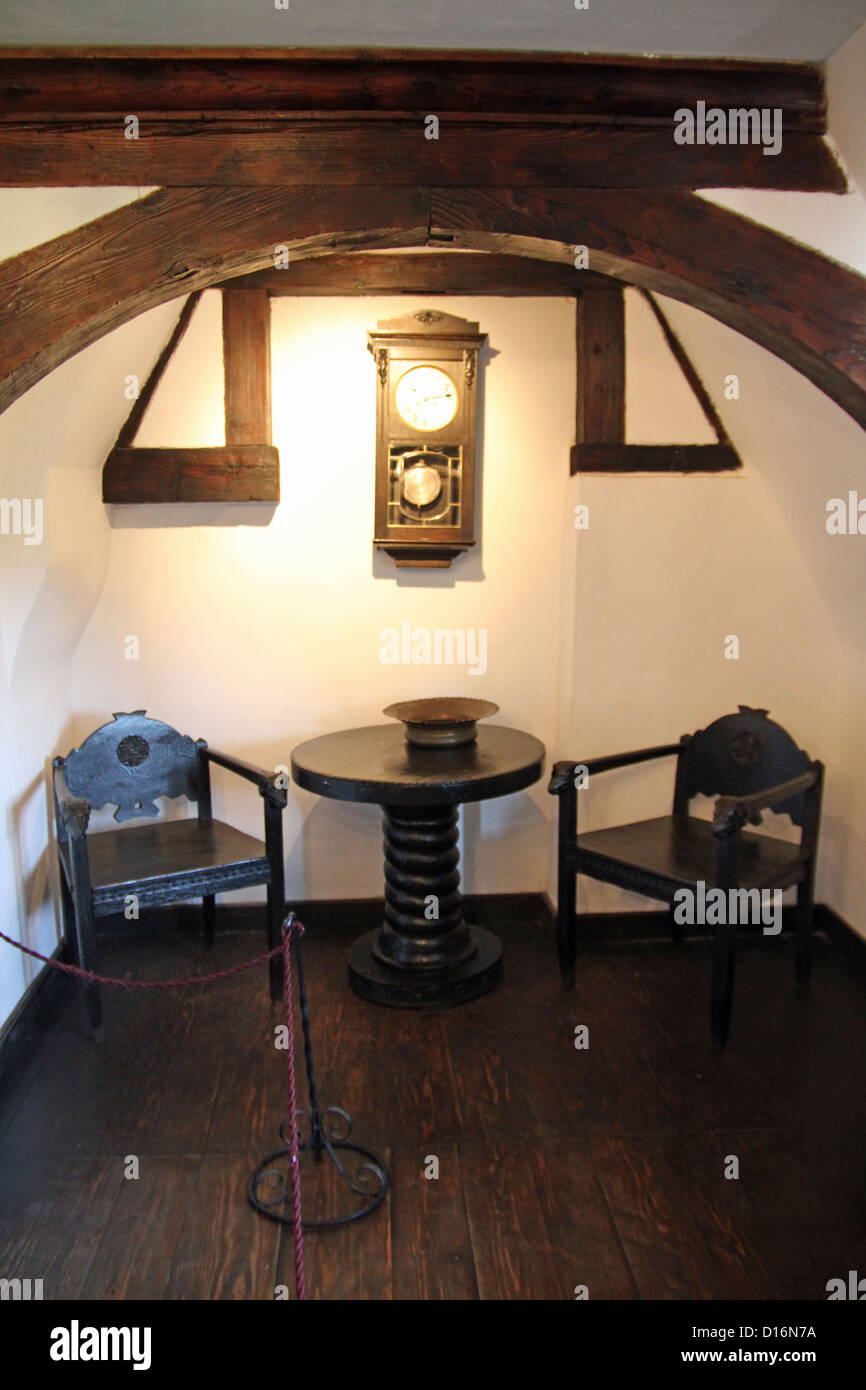 Das Schloss Bran, bekannt als Draculaschloss ist auch berühmt, weil Vlad der Pfähler dort aufgehalten. Stockfoto