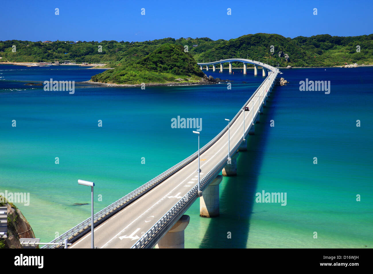 Tsunoshima Brücke in Shimonoseki, Präfektur Yamaguchi Stockfoto