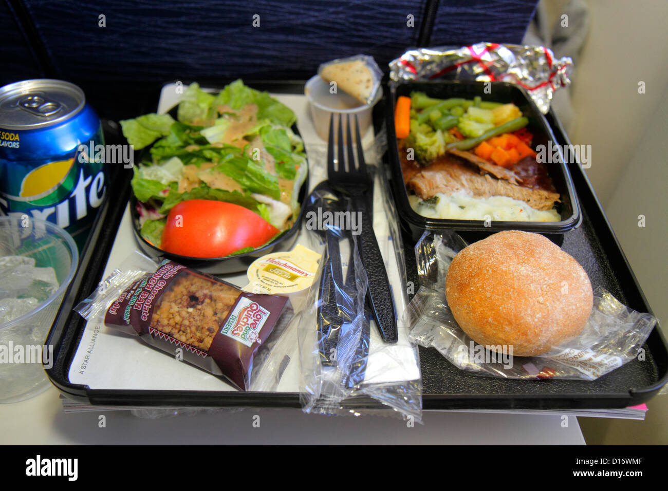 Illinois, IL Cook County, O'Hare International Airport, ORD, Inflight, Passagierkabine, United, Verkehrsflugzeug Flugzeug Flugzeug Flugzeug Flugzeug, Flugzeug, P Stockfoto