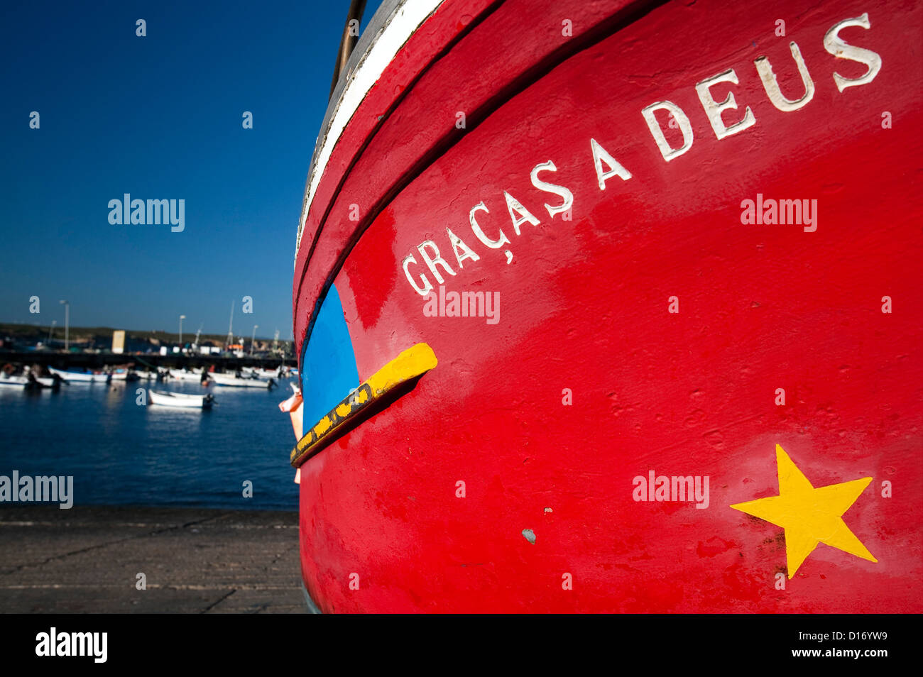 Sagres, Portugal, den Rumpf eines Schiffes Stockfoto
