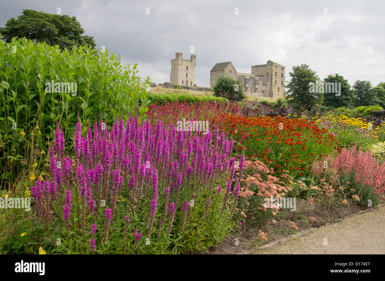 Helmsley Walled Garden Grenze Einpflanzen Stockfoto