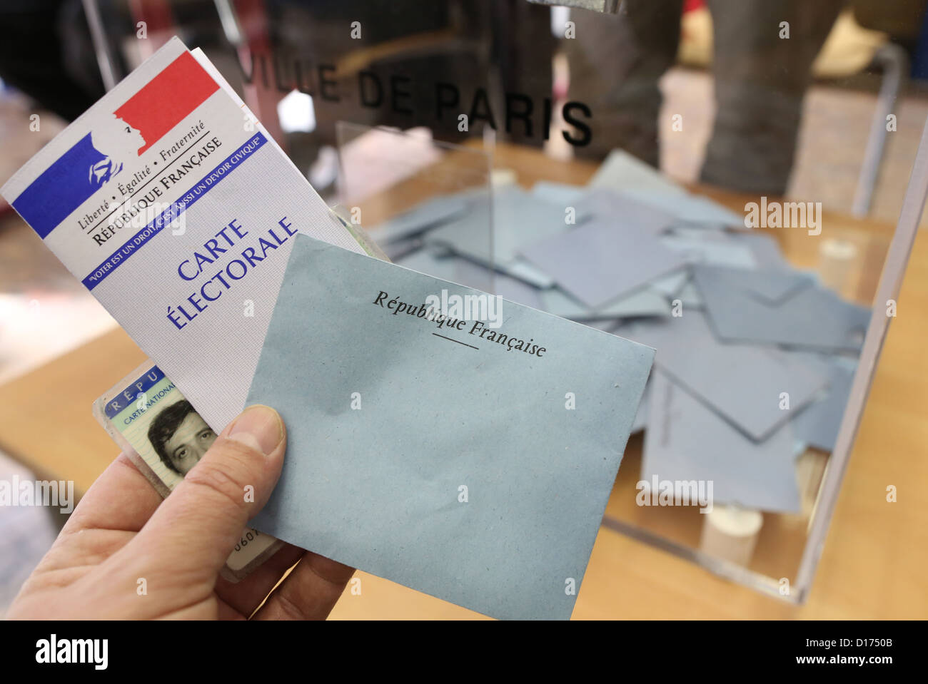 Französische polling Stockfoto