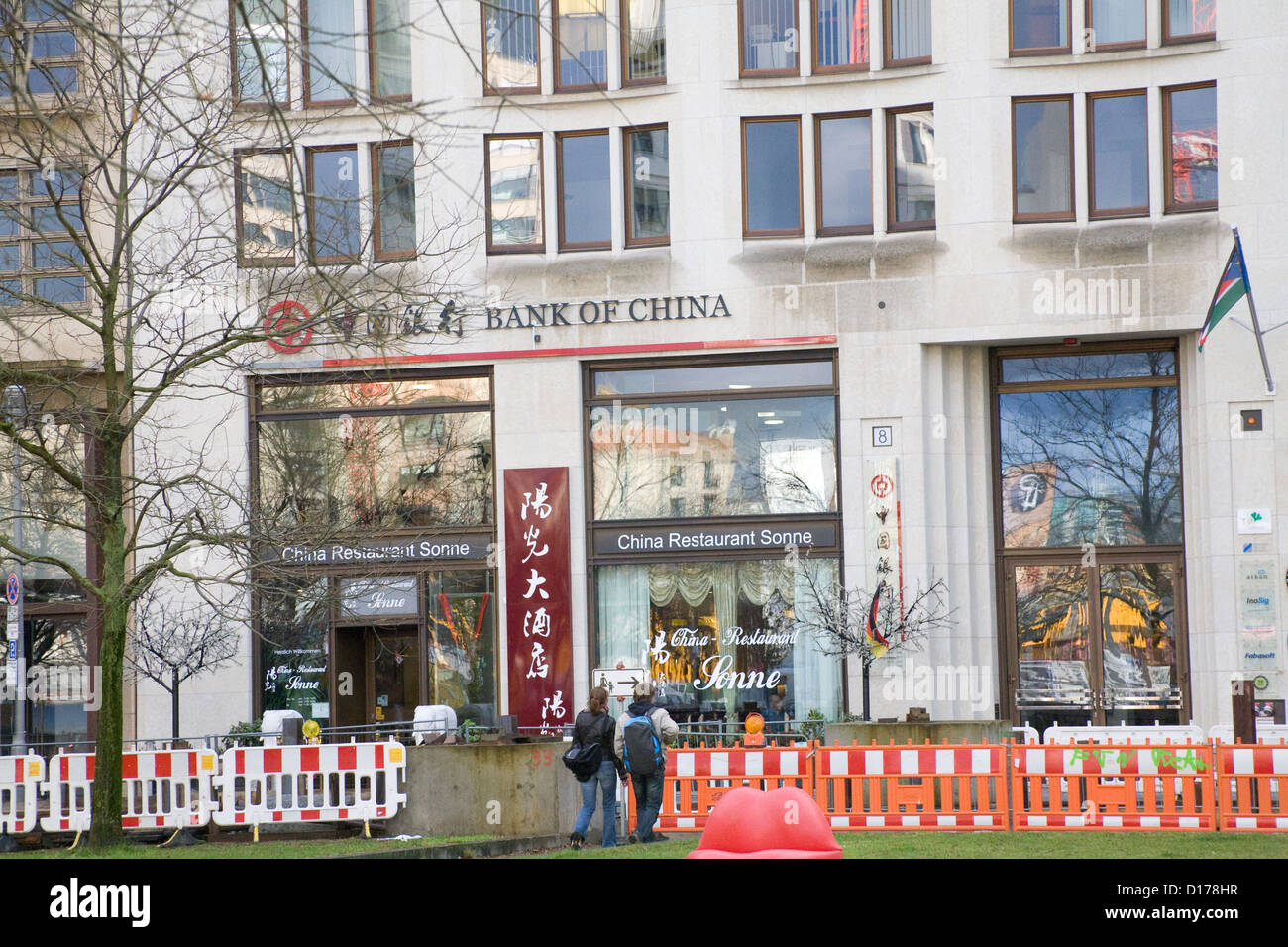 Berlin Deutschland EU-Gebäude Gehäuse chinesisches Restaurant und Bank of China Stockfoto