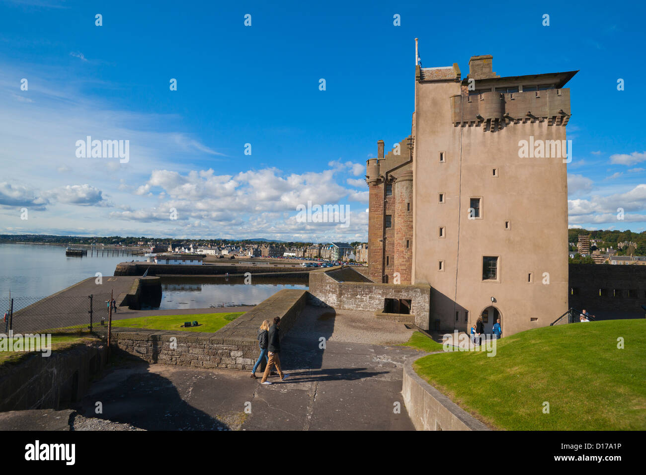 Broughty Ferry Burg, Fluss Tay, Dundee, Schottland, UK Stockfoto
