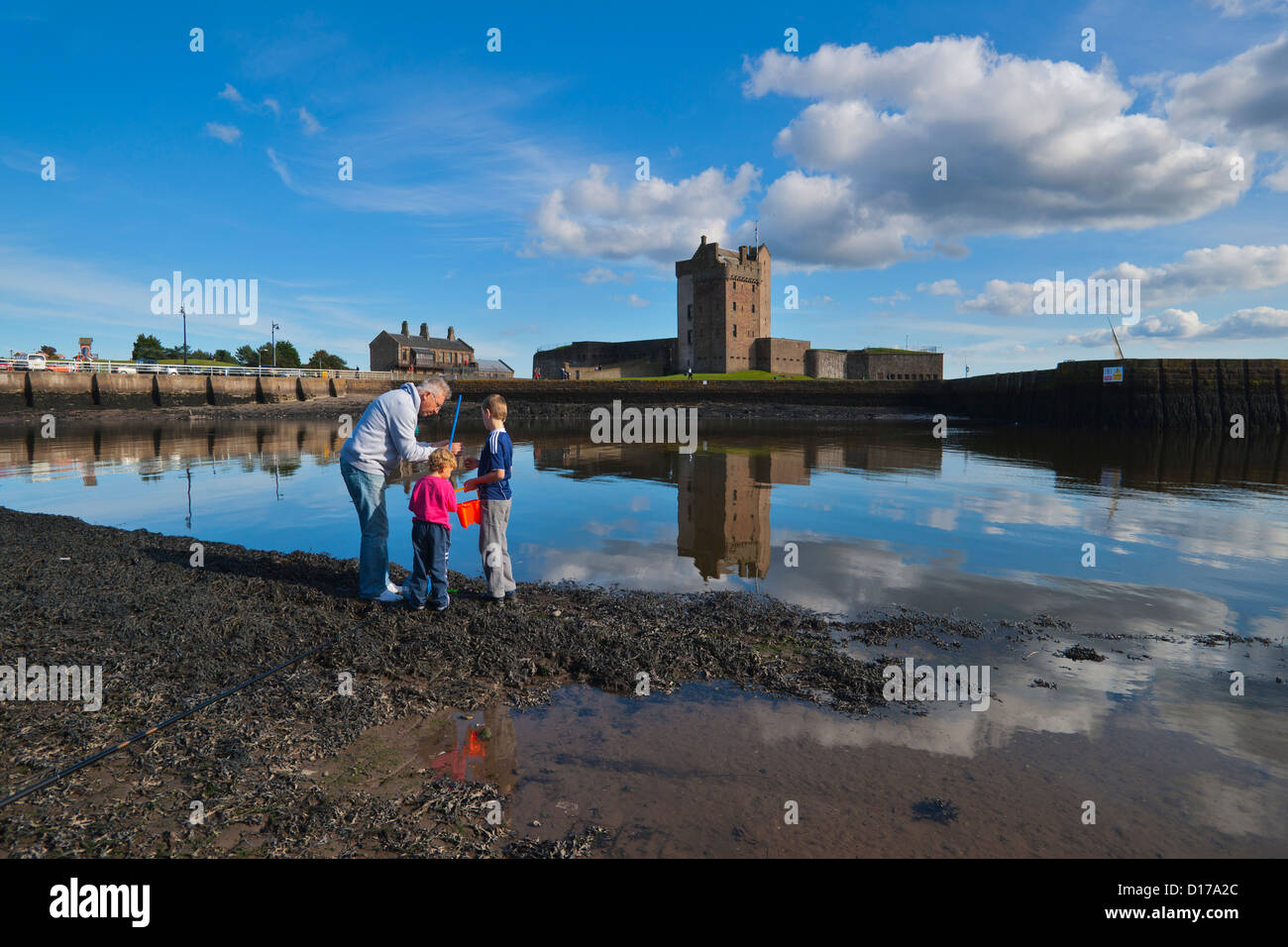 Broughty Ferry Burg, Fluss Tay, Dundee, Schottland, UK Stockfoto