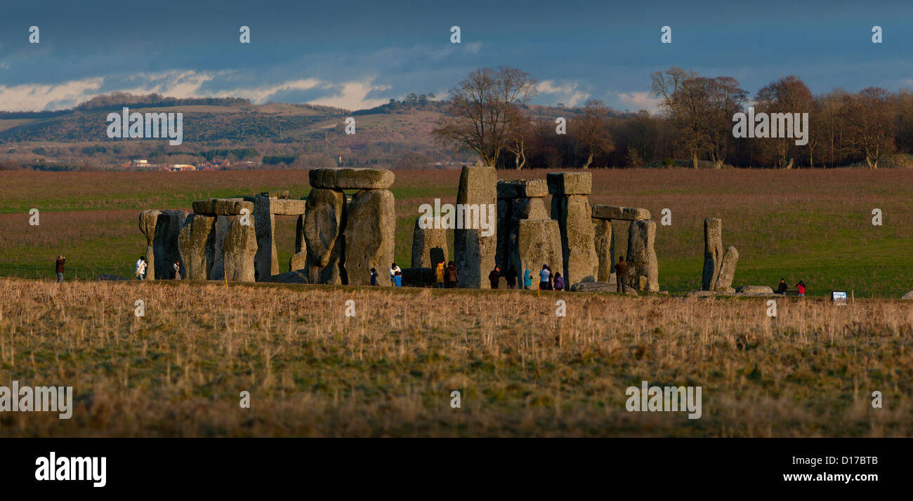 Stonehenge auf Salisbury Plain ist eine prähistorische Monument befindet sich in der englischen Grafschaft Wiltshire Stockfoto