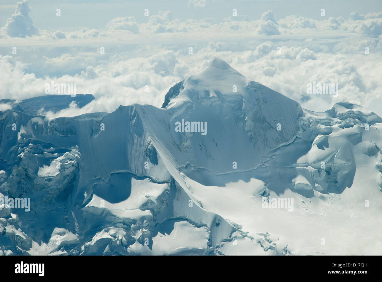 Luftaufnahme der Berg Huayna Potosi Stockfoto