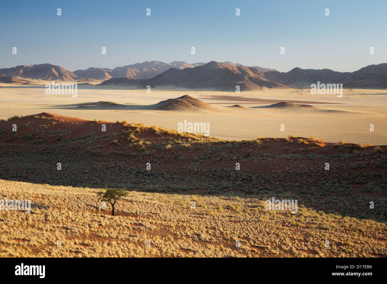 Blick auf Schloss Valley in der NamibRand Reserve in Namibia Stockfoto