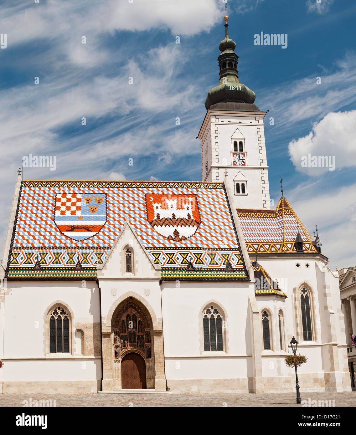 Markuskirche in Zagreb, der Hauptstadt Kroatiens. Stockfoto