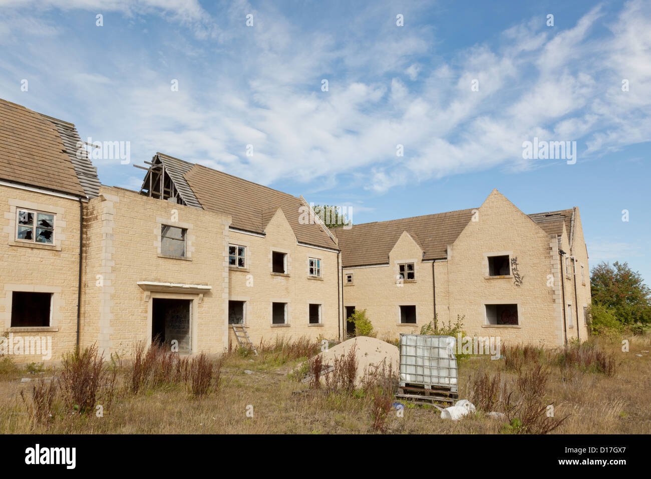 Verlassene Siedlung in der Nähe von Gloucester, England Stockfoto