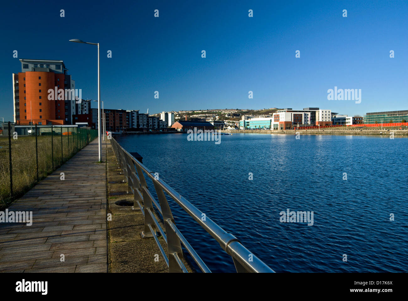 ehemaligen Dock SA1 Entwicklung Swansea Süd wales uk Stockfoto