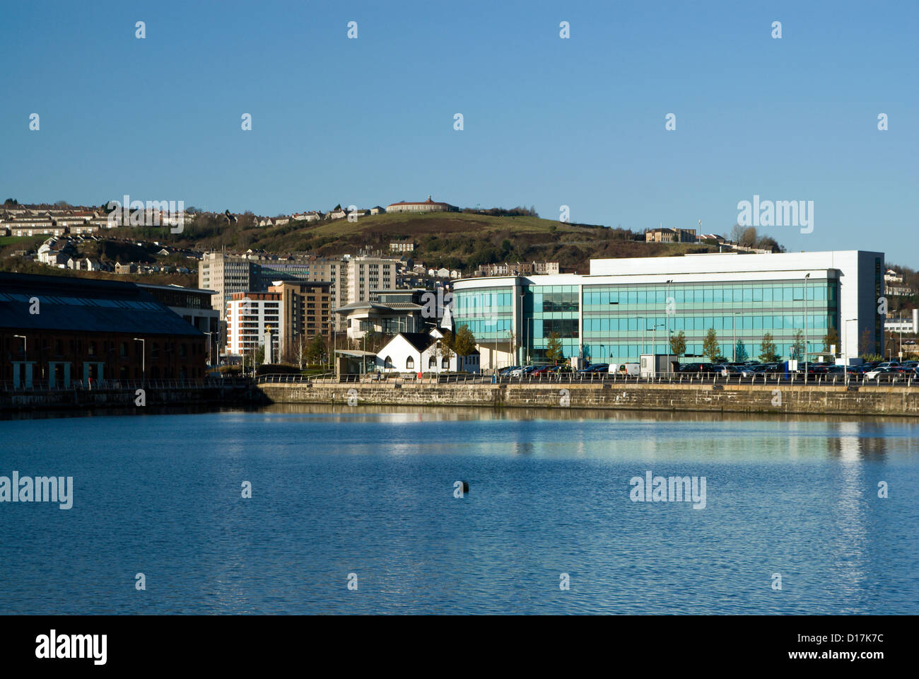 ehemaligen Dock SA1 Entwicklung Swansea Süd wales uk Stockfoto