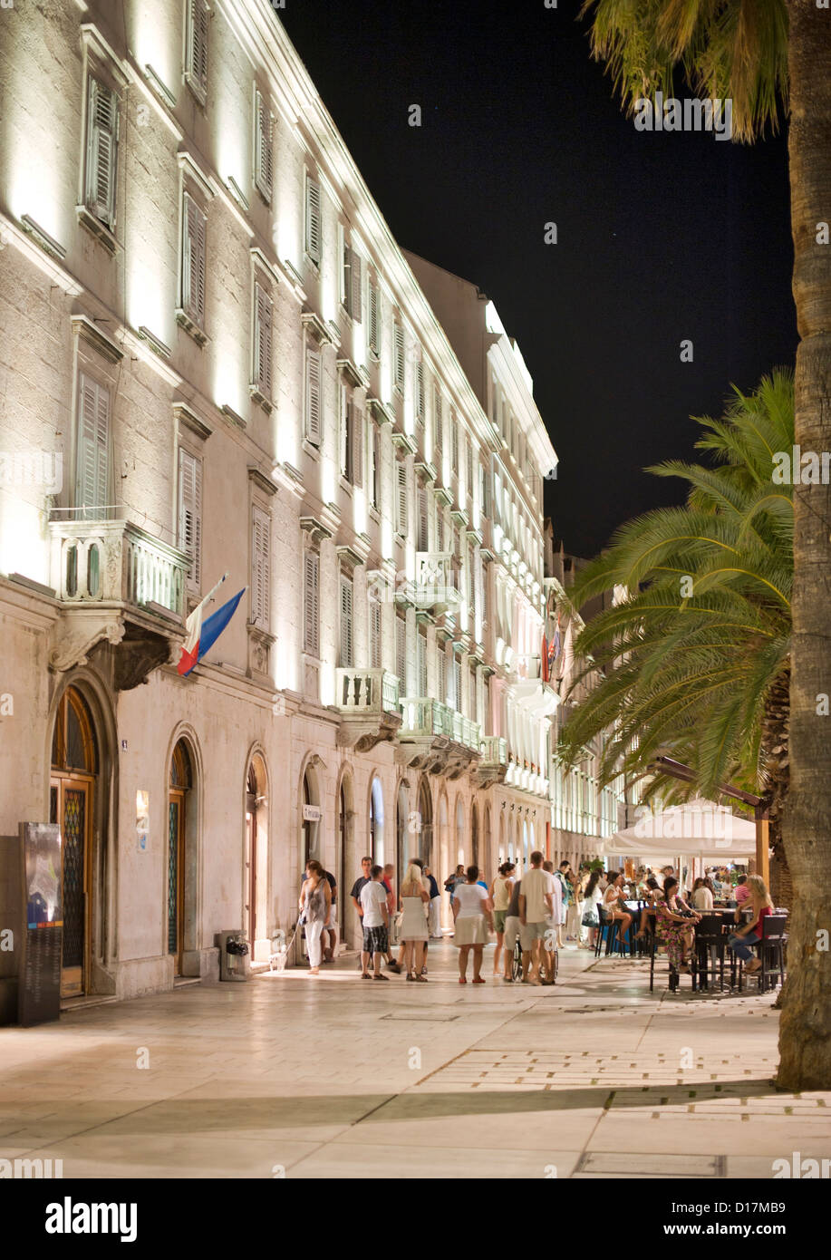 Gebäude der Altstadt in der Stadt Split an der kroatischen Adria Küste. Stockfoto