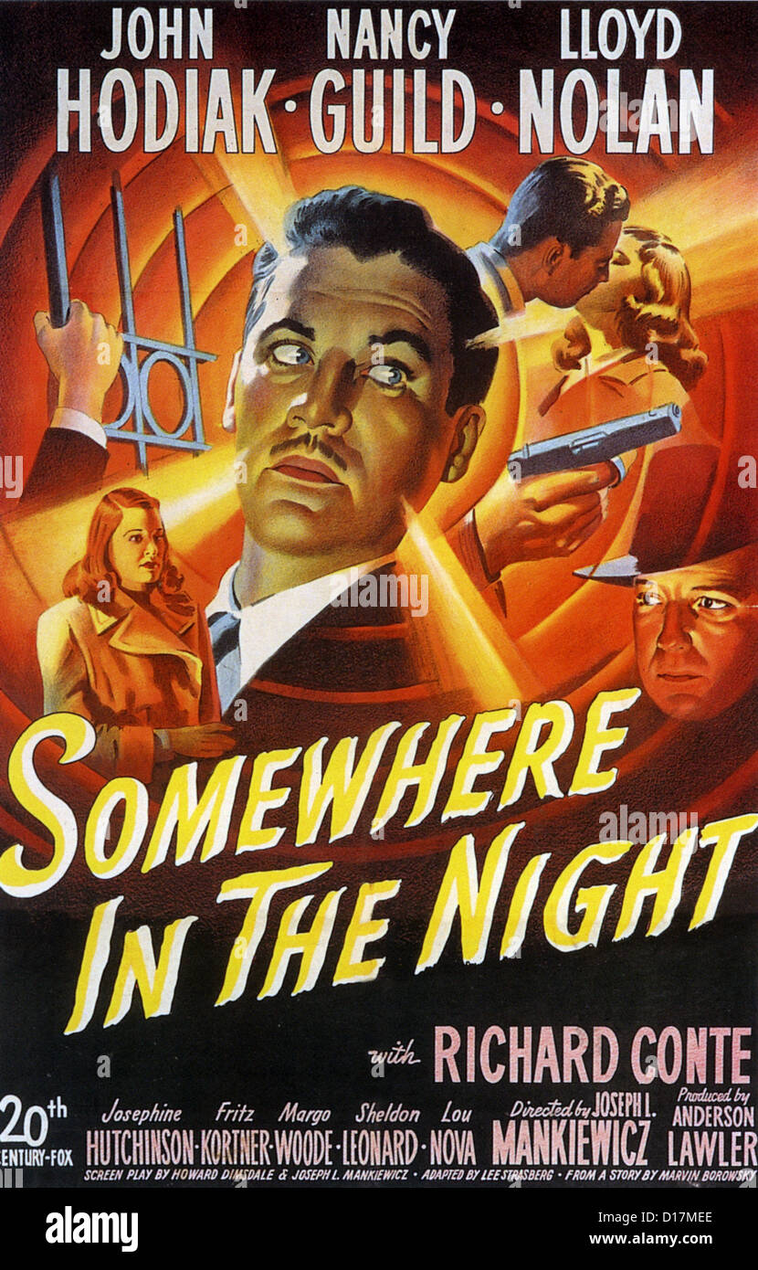 IRGENDWO IN der Nacht Poster für 1946 20. film Centuru Fox mit Richard Conte Stockfoto