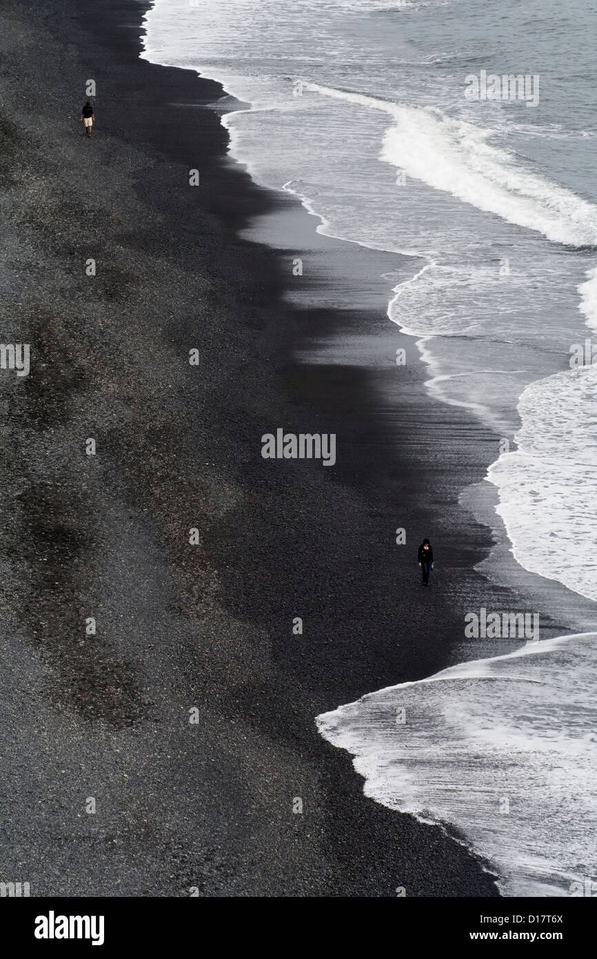 Der schwarze Strand Reynisfjara, Island Stockfoto