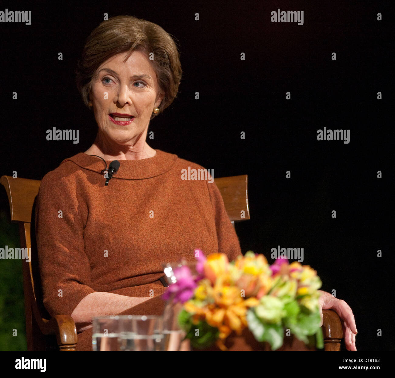 Ehemalige First Lady der Vereinigten Staaten Laura Bush während der Konferenz in Austin, Texas. Frau w. Stockfoto