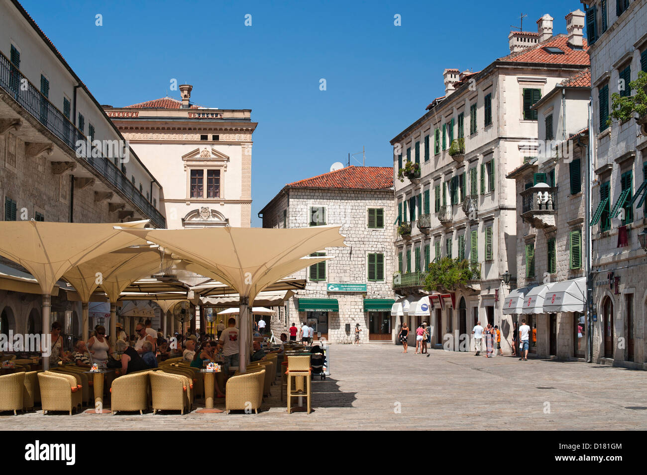 Die Altstadt von Kotor in Montenegro. Stockfoto