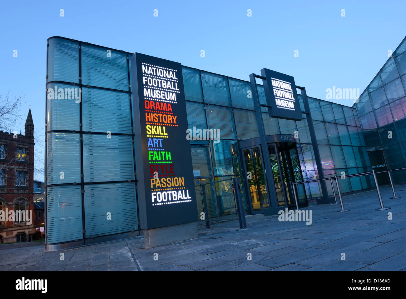 National Football Museum in die Urbis Gebäude im Stadtzentrum von Manchester Stockfoto