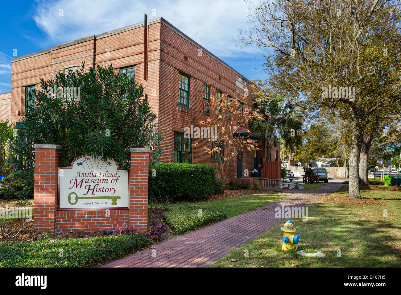 Amelia Island Museum of History im historischen Nassau County Jail, Third Street, Fernandina Beach, Amelia Island, Florida, USA Stockfoto