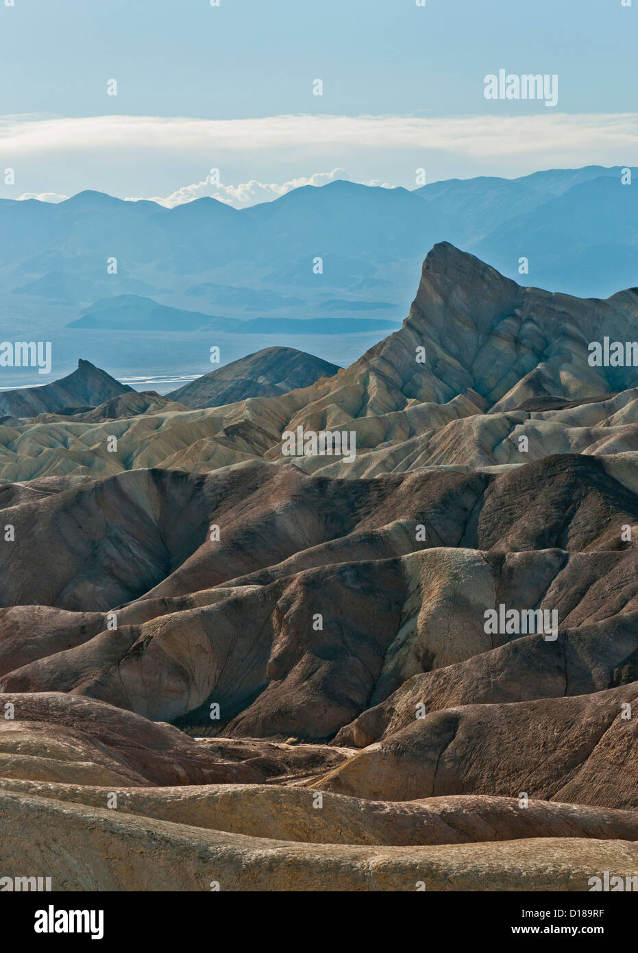 Manly Beacon und der Goldene Senke Region von Death Valley Nationalpark Stockfoto