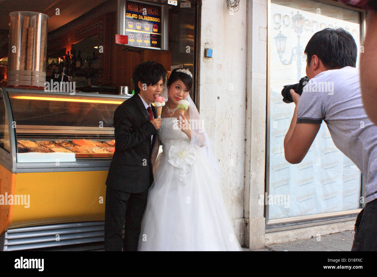 Hochzeit - Hochzeit in Venedig Stockfoto