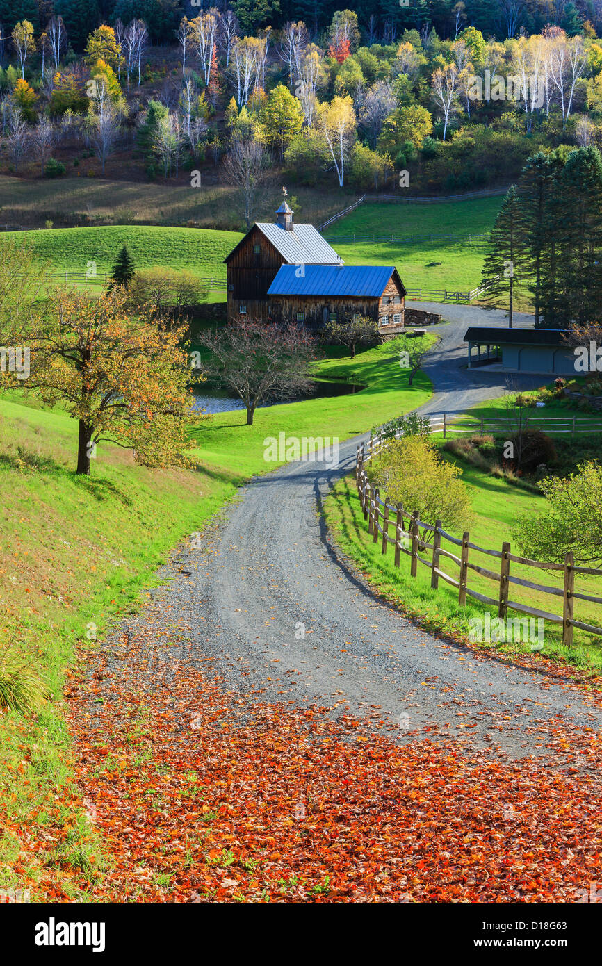 Eine fotografische Ikone im ländlichen Vermont, Sleepy Hollow Farm, in der Nähe von Woodstock. Stockfoto