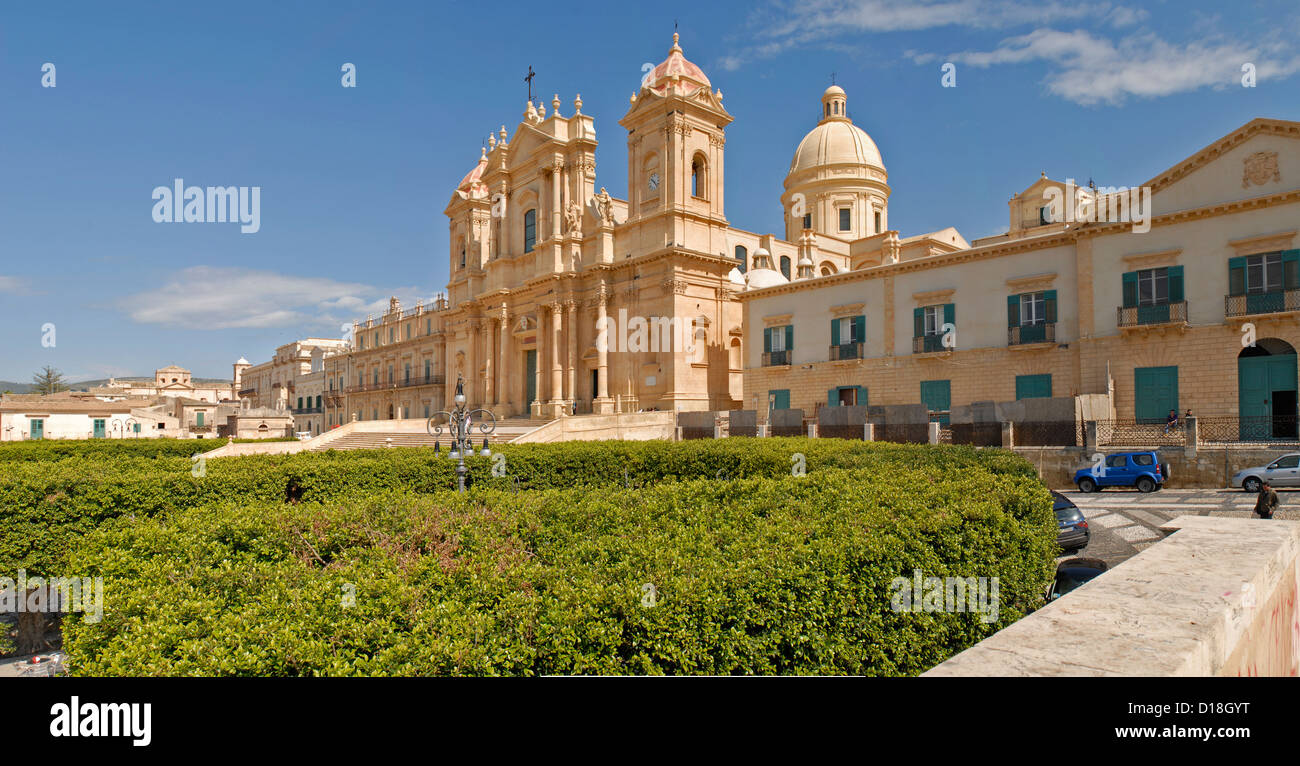 San Nicolo Italien Noto Panoramique Stockfoto