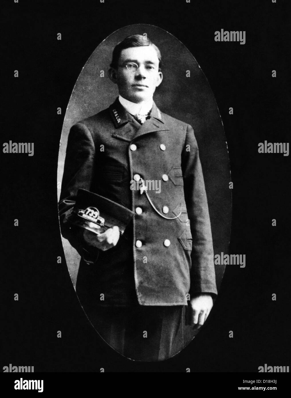 Präsident Richard Nixons Vater, Francis Anthony Nixon, in seine Straßenbahn Motorman einheitlich. Er war schnell, Wut und sowohl Frau Stockfoto