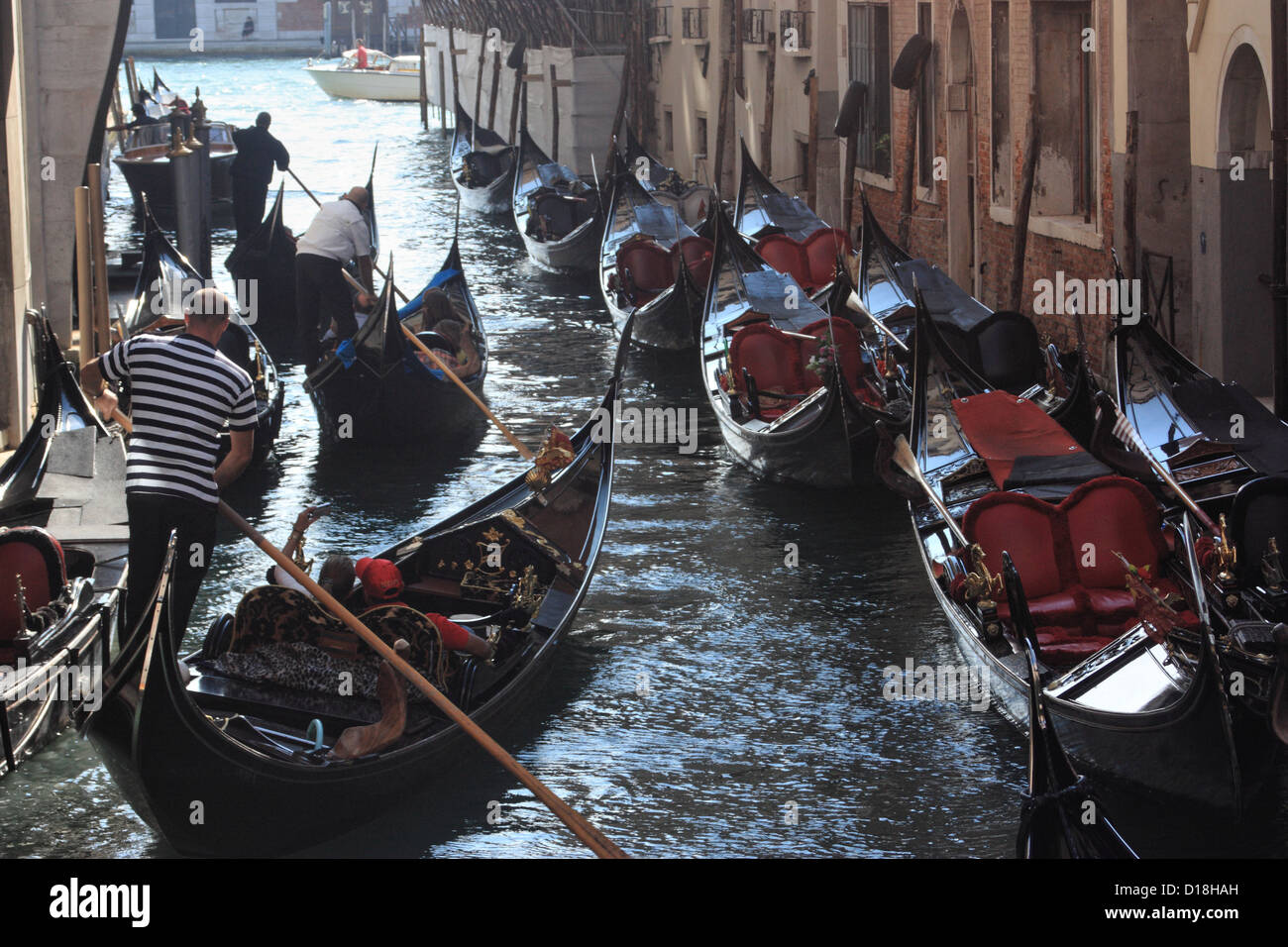 Gondeln in Venedig Stockfoto